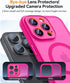 CANSHN iPhone 15 Pro Max Case - Shockproof, Translucent Matte, Full Camera Protection, MagSafe Compatible - Hot Pink