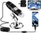 USB Digital Microscope 40X to 1000X, 8 LED Magnification Endoscope Camera with Carrying Case & Metal Stand