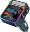 Nulaxy 54W Bluetooth 5.3 Car Adapter with 4 Charging Ports, Wireless FM Transmitter with Deep Bass Player & LED Backlit
