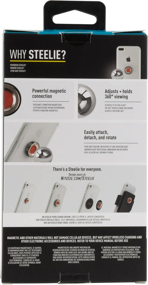 Nite Ize Steelie Squeeze Dash Kit - Magnetic Cell Phone Holder for Car Dashboard