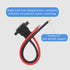 GELRHONR IEC 320 C14 Male 3 Pins Mount 10AWG AC Inline Plug Power Cord, 2 Open Wiring Stripped for Car/Home Appliances
