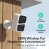 VKfoy 2K 2-Way Storage(32G Vicohome Battery-Powered WiFi Security Camera, Outdoor/Indoor with AI Motion Detection, Full