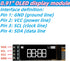 MTDELE 3Pcs 0.91 Inch 3.3V-5V 4Pin OLED Display IIC DC White OLED Screen Module Compatible with for Arduino Raspberry