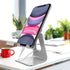 CreaDream Adjustable Phone Stand, Aluminum Desktop Holder, Compatible with iPhone Xs Max Xr 8 7 6 6s Plus SE, Silver