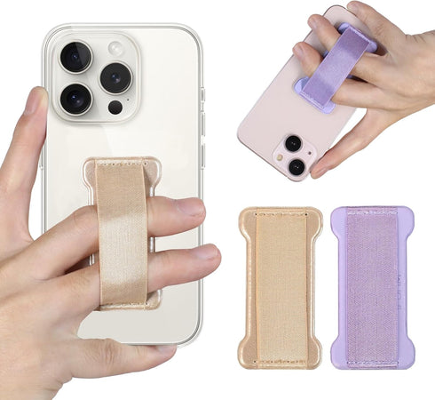 WUOJI Phone Grip Holder for Hand, Universal Finger Strap Phone Holder, Finger Selfie