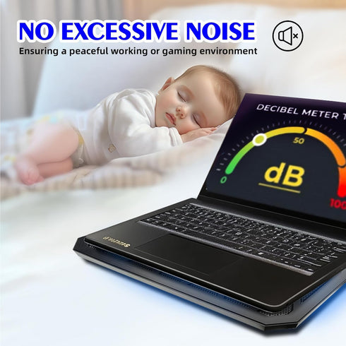NAGAN Laptop Cooling Pad with 6 Fans, Ergonomic USB Powered Cooler for 15-17.3 inch Laptops