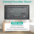 WALI Sound Bar Mount Bracket for Mounting Above or Under TV, Adjustable 3 Angled Extension Arm, Fits Most 23 to 65 Inch