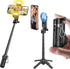 MAGIC JOHN Phone Tripod with 2 Selfie Light, Portable Pocket Size Selfie Stick for