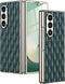 Miimall Slim Fit for Samsung Galaxy Z Fold 6 Case, Camera Protection, Ultra Thin PU Leather Luxury Case, Green