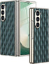 Miimall Slim Fit for Samsung Galaxy Z Fold 6 Case, Camera Protection, Ultra Thin PU Leather Luxury Case, Green