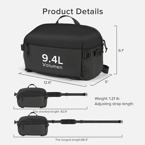 Waterproof Crossbody Camera Sling Bag with Tripod Holder, Compatible with Canon/Nikon/Sony/Fuji DSLR/SLR/Mirrorless