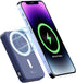 IXTECH Portable Power Bank 10,000mAh, Magnetic Phone Charger with Mag-Safe Compatibility, 15W Fast Wireless Charging,
