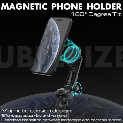 UBeesize Upgraded 12'' Ring Light with 62'' Tripod Stand and Magnetic Phone Holder, LED Selfie Ring Light for iPhone