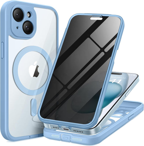 TIESZEN for iPhone 15 Case, Compatible with MagSafe, Built-in Privacy Screen Protector and
