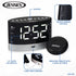 JENSEN JCR-255 .6-Watt AM/FM Dual-Alarm Digital Clock Radio with Under-Pillow Vibrator, Black