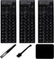 MUBUY-GOL Universal Korean Keyboard Stickers (6-in-1), Black Background with White Lettering for Computer