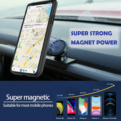 CHEAYAR Car Phone Holder, Magnetic Dash Clip Mount for Toyota Tacoma 2015-2020, Compatible with iPad Types (2 PCS)