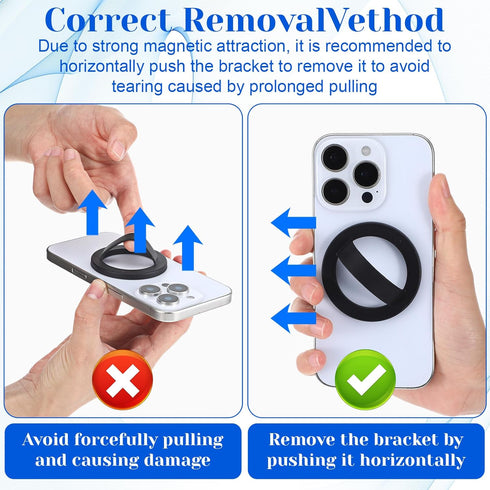 Hpmjz Magnetic Silicone Ring Grip Phone Holder Rotating Finger Loop Ring Grips Holder Soft Portable Magnetic Phones