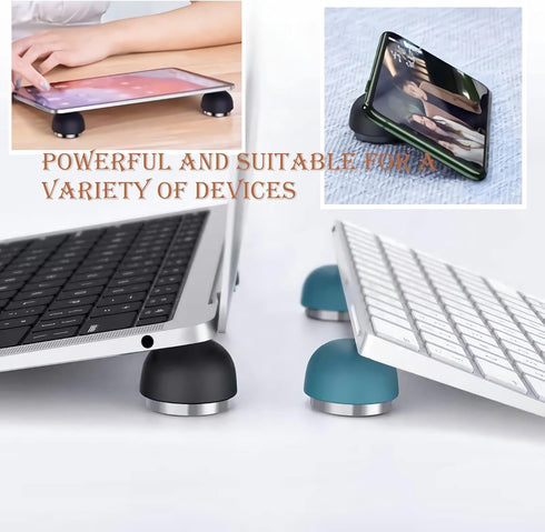 Laptop Cooling Pad, Portable Magnetic Laptop Cooling Stand, Small Invisible Cooler Ball (Dark Grey)