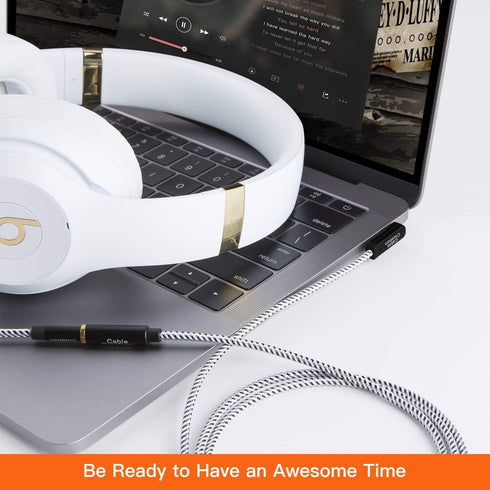 CableCreation 3.5mm Male to Female Stereo Jack Extension Cable - 2 Pack for Phones, Headphones, Speakers, and More.