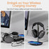 Headphone Stand with Wireless Charger, 2 in 1 Gaming Headset Holder Dock for iPhone 15/14/13/12/11, Samsung, AirPods