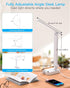 Power Strip with LED Desk Lamp, 3 Outlets and 4 USB Ports, 5 Level Touch Lamp for Home Office and Study Reading Light.