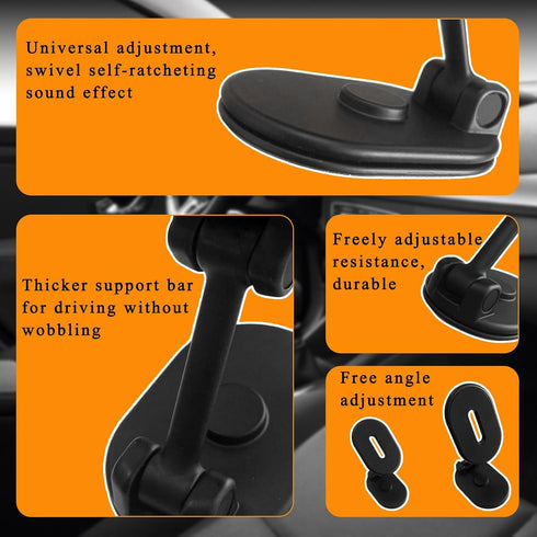 Magnetic Phone Holder for Car, 360 Degree Rotatable Auto Mount with 8 Strong Magnets, Compatible with All Smartphones