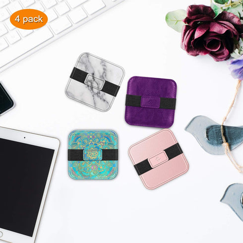Fintie Screen Cleaning Pad - Soft Cloth Wipes for iPad, iPhone, MacBook, Tablets, 4 Pack with Elastic Strap