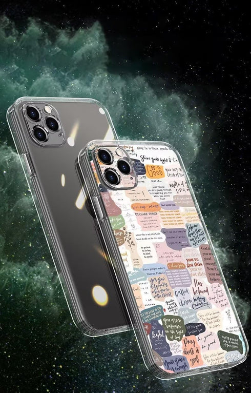 Phone Case with Bible Verses, Compatible with iPhone 15, Jesus Quotes Christian Design, Soft Shockproof Cover