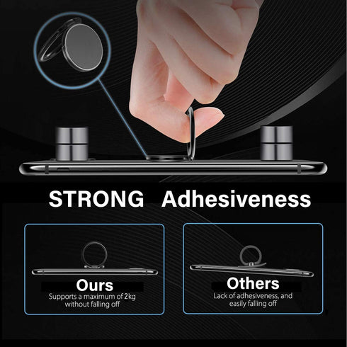 Pokanic 360 Cell Phone Metal Ring Holder Finger Grip Stability Kickstand Rotation Adjustable Collapsible Compatible