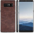Salawat Slim PU Leather Case for Galaxy Note 8, Vintage Shockproof Lightweight Soft TPU Bumper Protective Cover (Dark