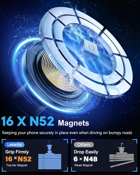 Magsafe Car Mount Charger, 15W Fast Charging Magnetic Car Charger with Vent Mount for iPhone 15 14 13 12