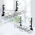 OneLeaf 2 Pack Under Desk Cable Management Tray, No Drill Wire Management Rack for Desk, Under Desk Organizer for Cords