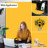 TERSUM 5x7ft Yellow Photo Backdrop, Photo Booth Portrait Photography Backdrops, Studio Yellow Backdrop for Photoshoot