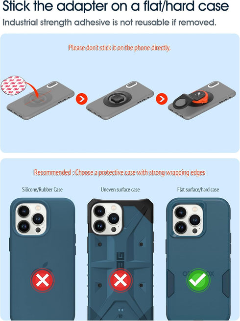sincetop Bike Phone Mount, Mountain Bicycle Cell Phone Holder, Universal Aluminum Handlebar Stem Phone Clamp, Cycling