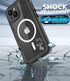 iPhone 15 Plus Case, Waterproof Shockproof IP68 with Built-in Screen Protector and Magnetic Ring, Black
