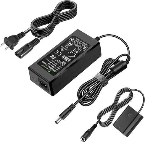 Gonine NP-FZ100 A7III A7IV Dummy Battery NPFZ100 Continuous Power Supply Adapter Charger Kit for Sony Cameras