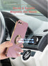 aowner Ring Holder Case for iPhone SE 3/SE 2/iPhone 8/7, Shiny Plating Rose Gold Edge with 360 Degree Rotation