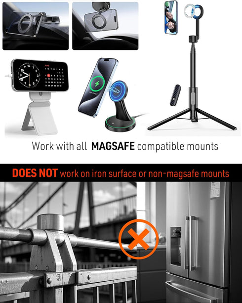 MOSENVKA 16e (Black-2 Pack) Universal Magnetic Phone Mount Plate,Strong Adhesive Plate for Magnetic Car Mount, Phone