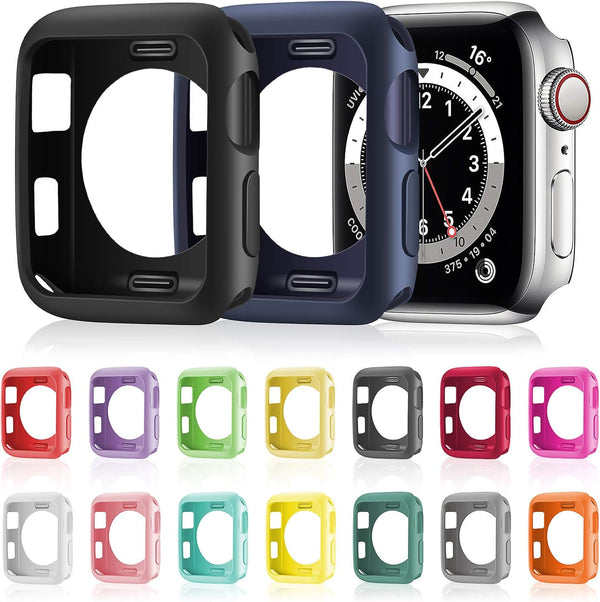 16 Pieces Soft TPU Protective Watch Case Anti-Scratch Silicone Protector for Smartwatch Series (40 mm)