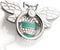 Allengel Bee Phone Ring Holder, Cute Finger Kickstand with Crystal for iPhone or Smartphone Cases, Silver Turquoise