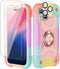 Cookiver Compatible with iPhone 15 Case 6.1" - Heavy-Duty Shockproof Military-Grade Rugged Cover