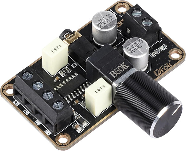 DROK PAM8406 Audio Amplifier Board, 5W+5W Mini Digital Stereo Power Amp, 2.0 Dual Channel Class D for Speaker