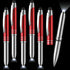 5 Pieces Stylus Pen for Touchscreen Devices, Multi-Function Capacitive Pen with LED Flashlight, 3 in 1 Metallic Pens