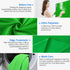 HEMMOTOP 5x7 Green Screen Backdrop, ft Photography Chroma Key Greenscreen Background Sheet for Background Removal, Zoom