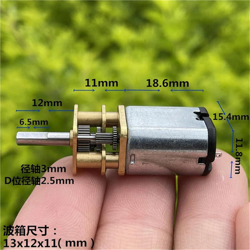 SFKGXELS 1pc 030 13mm 3V 6V 9V 12V 280RPM Mini Gear Motor Micro Full Metal Gearbox Reducer Sow Speed Large DIY Toy