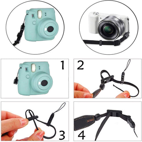 WANBY Brown Canvas Camera Strap with Quick Release Buckles for DSLR SLR
