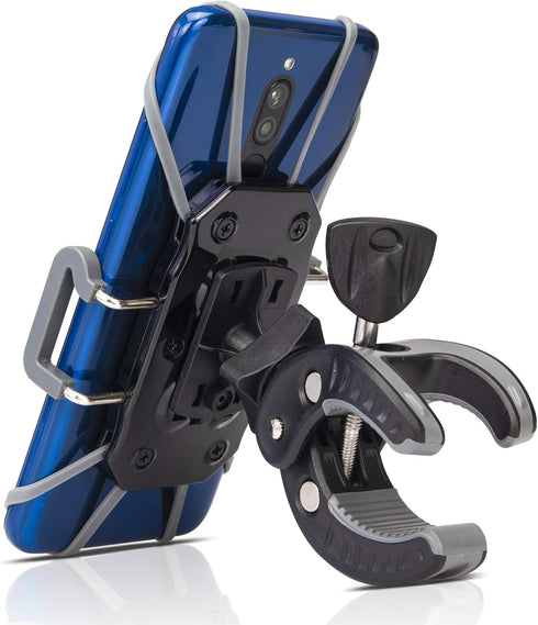 Baby Stroller Phone Holder, Universal for Shopping Cart, Golf Cart, Bike, Motorcycle, Scooter, ATV, Grey