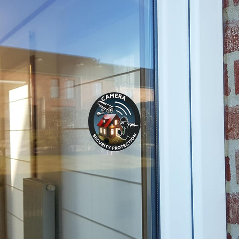 Intruder & Thief Deterrent Stickers - Security House Alarm & Camera - 6 Round Stickers