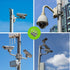 2pcs Universal Wall Mounting Bracket with 6 Loops, Stainless Steel Vertical Pole Mount Adapter for CCTV Security Camera